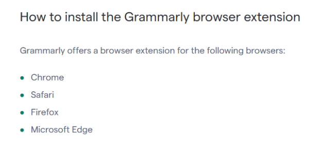 Grammerly browser extension